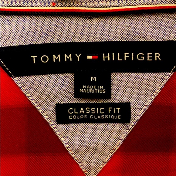 Tommy Hilfiger Classic Fit Button Down - Red Check - Picture 2 of 3